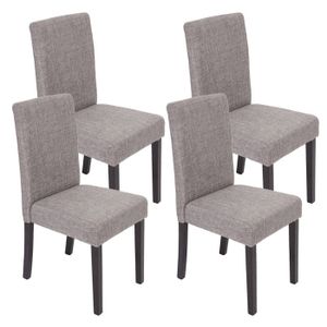 Lot 4 chaises salle a manger gris tissus - Achat / Vente pas cher Lot 4 chaises salle a manger gris tissus - Achat / Vente pas cher