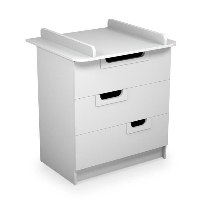 AT4 Commode à langer Laqué Blanc