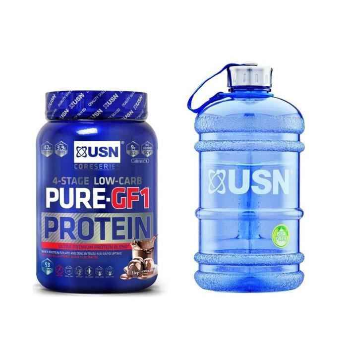 USN Pure Protein IGF-1 Chocolat 1 kg + 1 Water Jug 2.2l. OFFERT