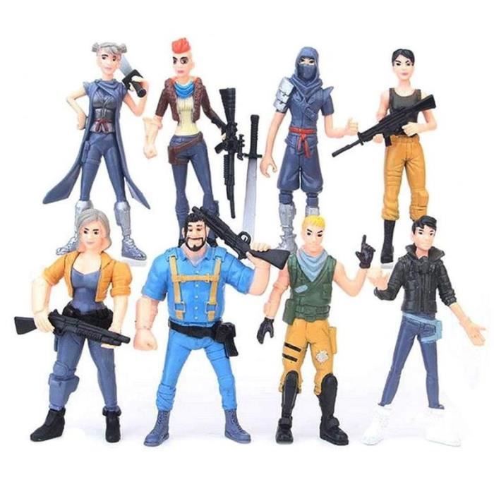 8pcs anime cartoon fortnite figurines jouets pour les fans de fortnite - fortnite personnage fille
