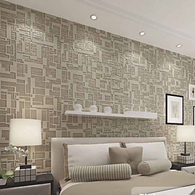 Rouleau De Papier Peint Contemporain à Motif Géométrique Intissé
