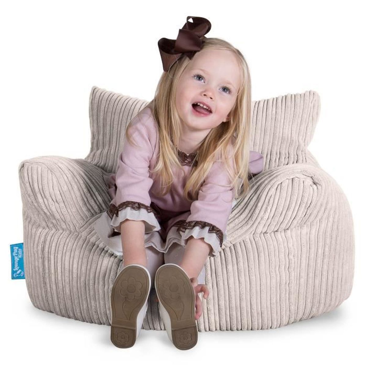 Lounge Pug Pouf Fauteuil Relax Côtelé Anthracite