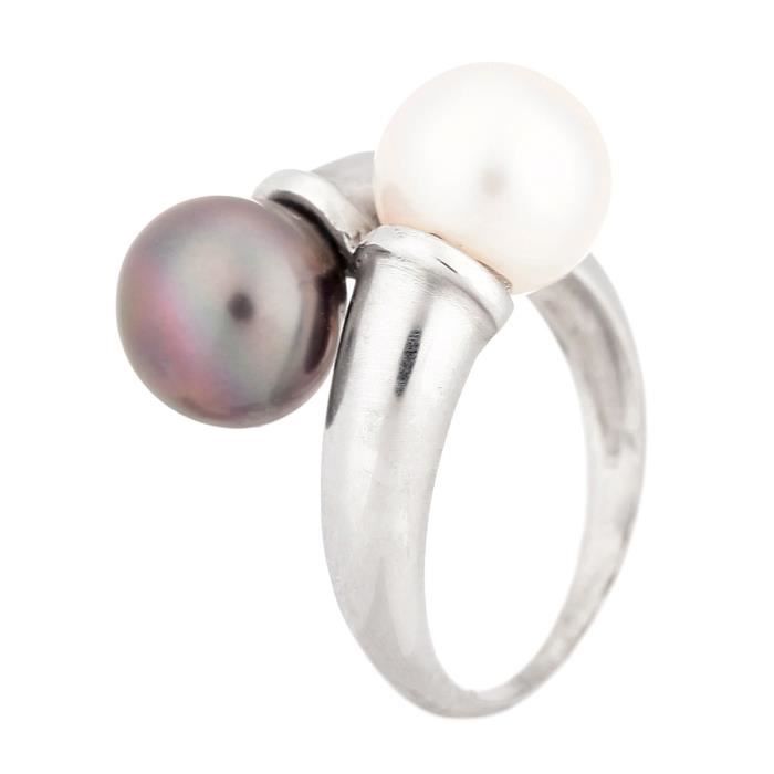 PERLINEA Bague Perles de Tahiti et Argent 925° Femme