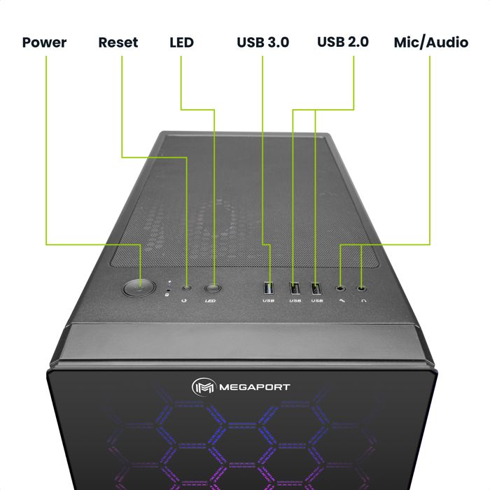 Megaport PC Gamer Raijin AMD Ryzen 5 3600X 6x1