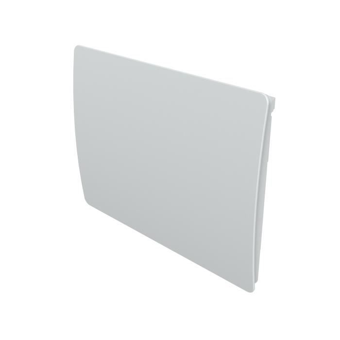 CARRERA 1000 watts Radiateur Panneau rayonnant électrique - Design cintré - Façade en Verre Blanc - Programmation LCD