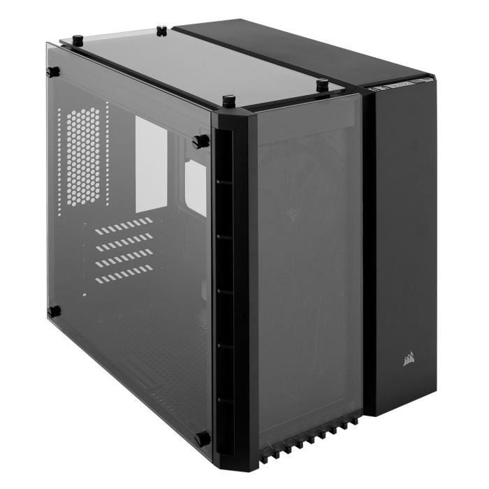 CORSAIR Boitier Micro ATX en verre trempé Crystal Series 280X - Noir (CC-9011134-WW)