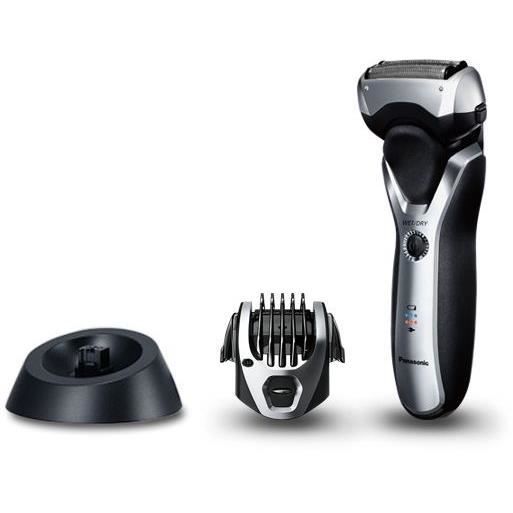 PANASONIC / ES-RT57-S503 - Rasoir Electrique 3 lames Wet&Dry avec accessoires barbe et socle de charge - Silver