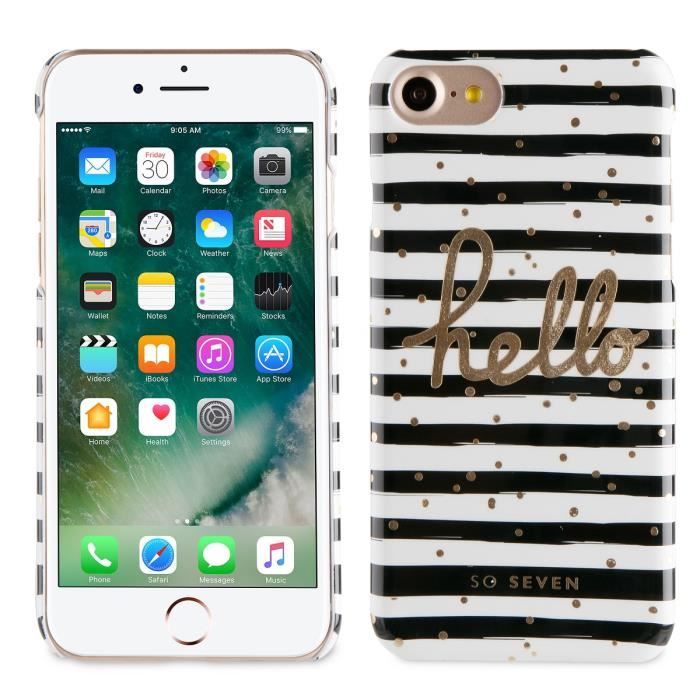 SO SEVEN Bundle BORD DE MER Coque + STYLO +CARNET-Noir APPLE IPHONE 7