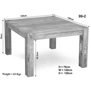 Table carree 8 personnes - Achat / Vente pas cher