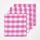 Lot de 4 serviettes de table à carreaux Rose
