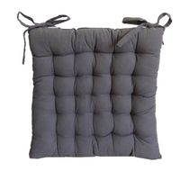COUSSIN DE CHAISE Galette de chaise 25 points 40x40x4 cm GRIS FONCE COUSSIN DE CHAISE Galette de chaise 25 points 40x40x4 cm GRIS FONCE