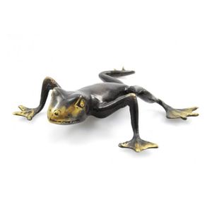 KOH DECO Statue Grenouille Zen en Bronze