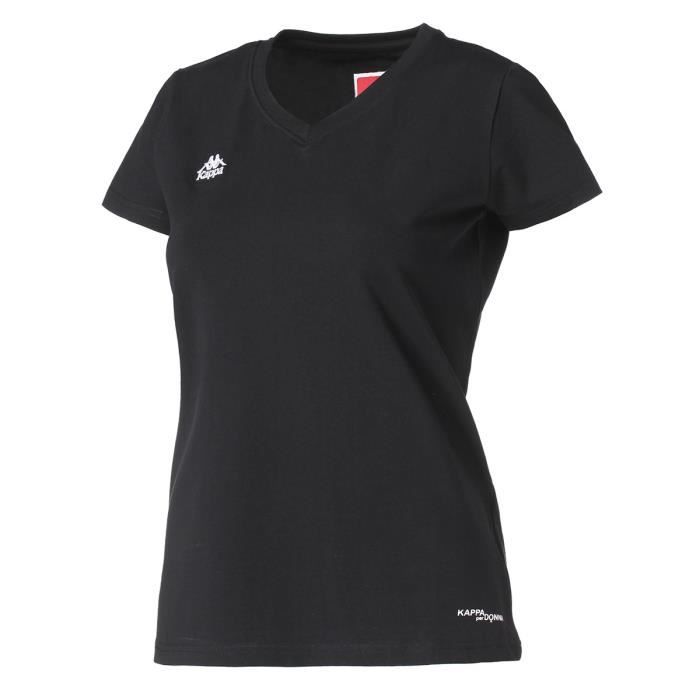 KAPPA T-shirt Manches Courtes - Femme - Noir