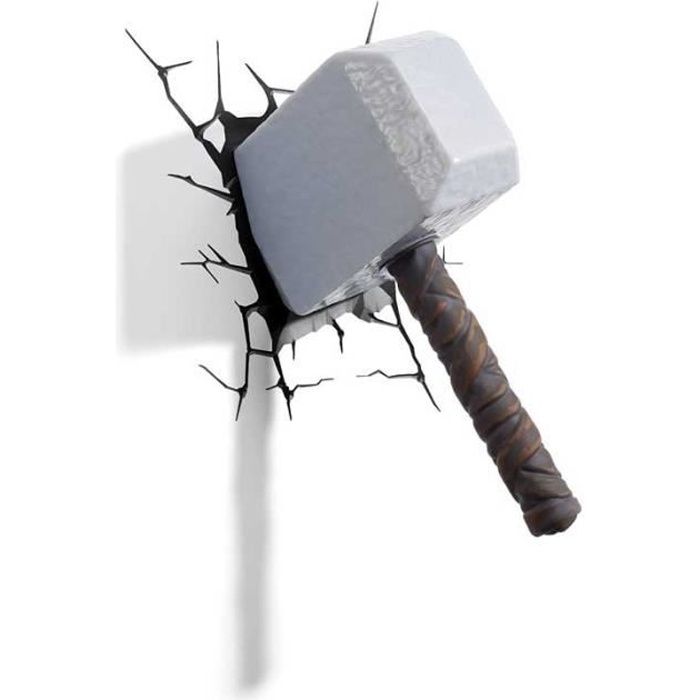 Thor Lampe Marvel Murale En 3d Le Marteau Achat Vente Thor Lampe