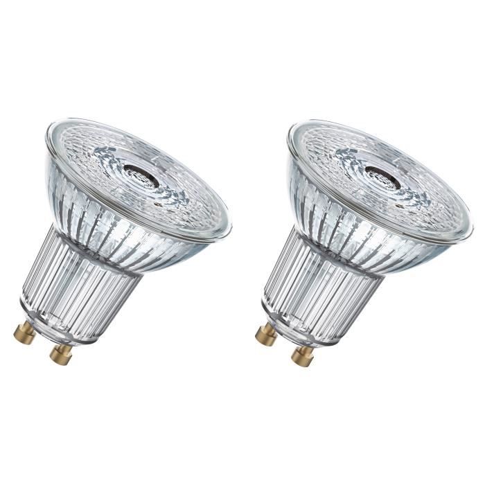 OSRAM Lot de 2 Ampoules spot LED PAR16 GU10 3,1 W équivalent à 35 W blanc chaud dimmable