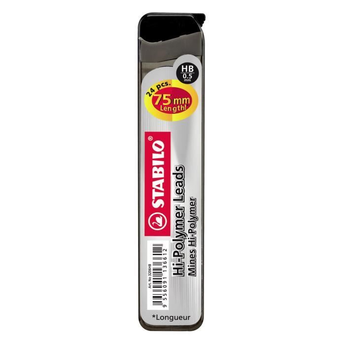 STABILO - Ecopack - lot de 2 étuis distributeurs - lot de 24 mines