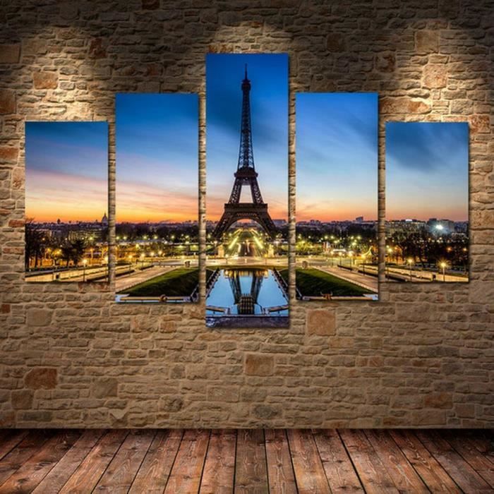 5 Panneau Moderne Paris Tour Eiffel Art Art De La Peinture Peintures