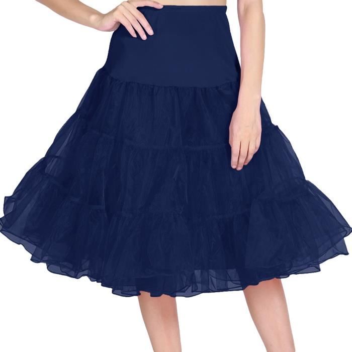 Jupon Années 50 Dresstells - Tulle Rockabilly Longueur 66cm, Ivory, Taille M