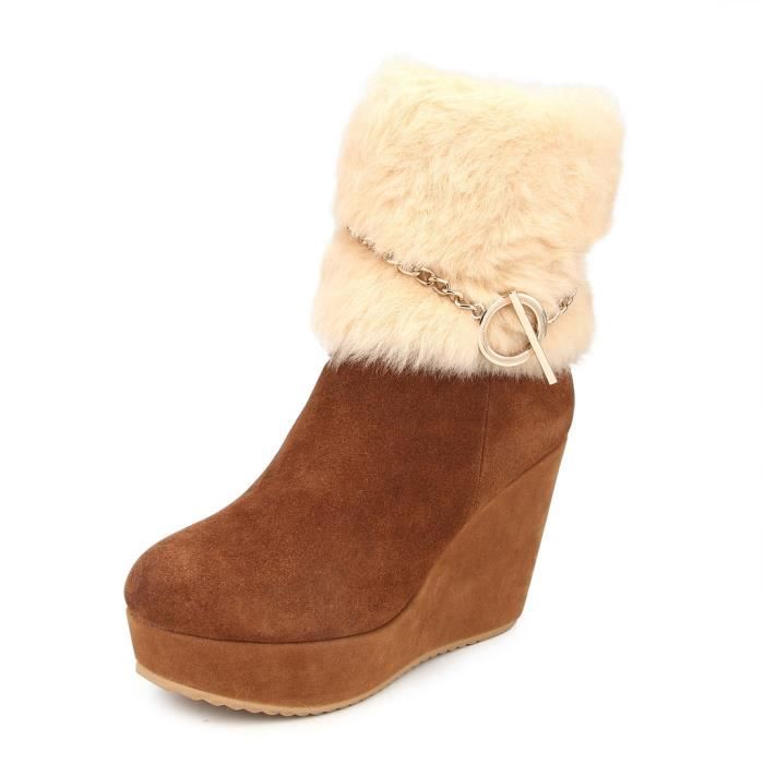 chaussure hiver talon compensé