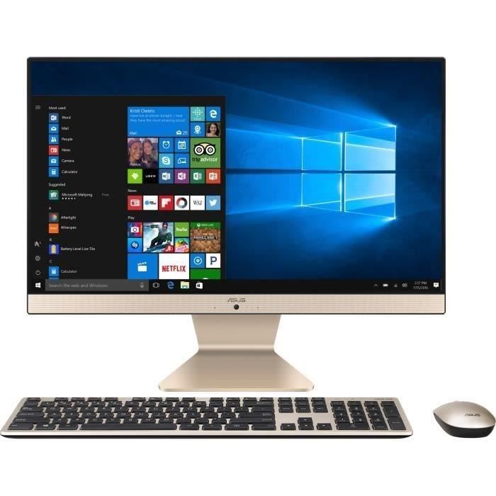 ASUS Ordinateur tout-en-un V222GAK-BA117T - 21,5 pouces - Celeron J4005 - 4Go de RAM - Disque Dur 1To - Windows 10