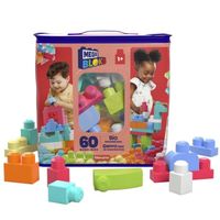 ASSEMBLAGE CONSTRUCTION MEGABLOKS First Builders - Sac Medium Rose - 60 Bl ASSEMBLAGE CONSTRUCTION MEGABLOKS First Builders - Sac Medium Rose - 60 Bl