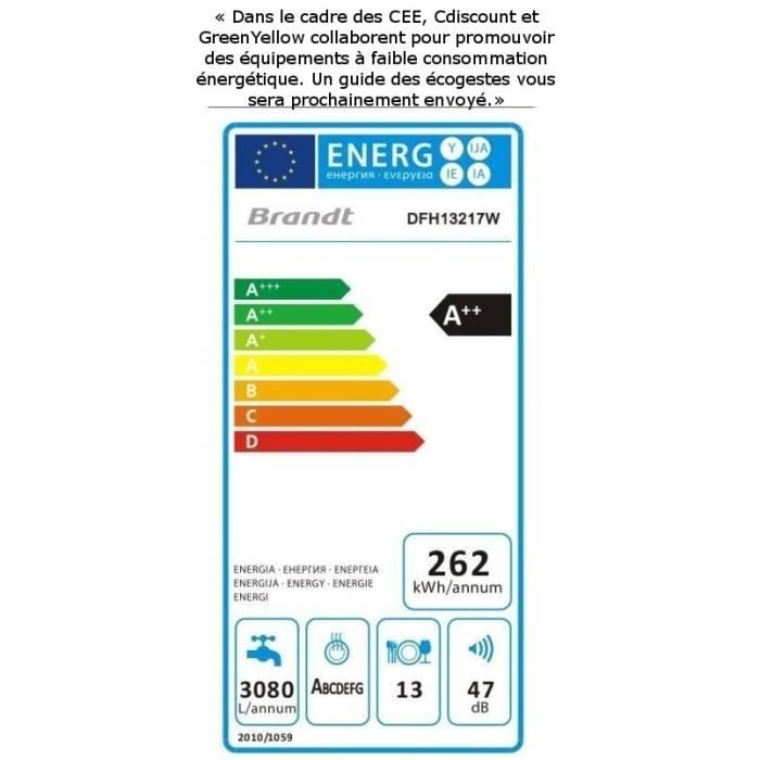  DFH13217W - Lave vaisselle posable - 13 couverts2