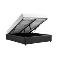 STRUCTURE DE LIT BARCELONA Lit coffre adulte classique - Simili noi STRUCTURE DE LIT BARCELONA Lit coffre adulte classique - Simili noi