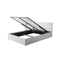 STRUCTURE DE LIT LONDON Lit coffre adulte contemporain - Simili bla STRUCTURE DE LIT LONDON Lit coffre adulte contemporain - Simili bla