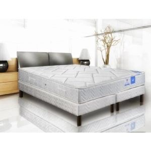 BENOIST BELLE LITERIE Ensemble matelas + sommier 180x200cm 23cm 609 ressorts ensachés équilibré 45kg/m?