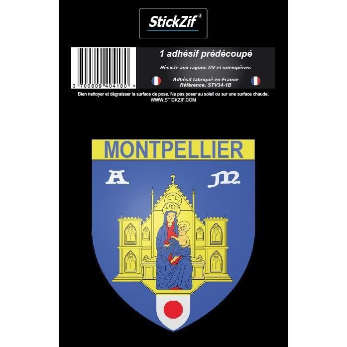STICKZIF 1 Adhésif Blason Montpellier STV34-1B