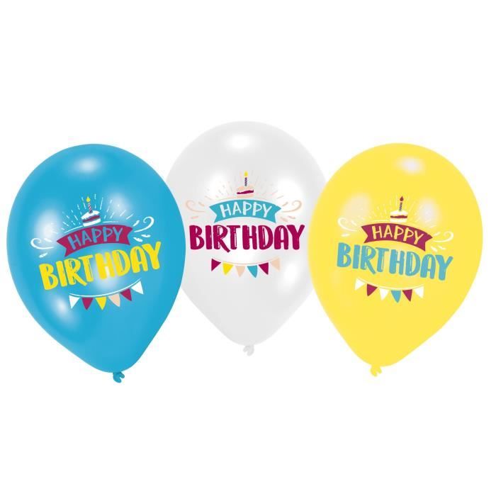 AMSCAN Lot de 6 Ballons imprimés My Birthday Party - 27,5 cm/11\