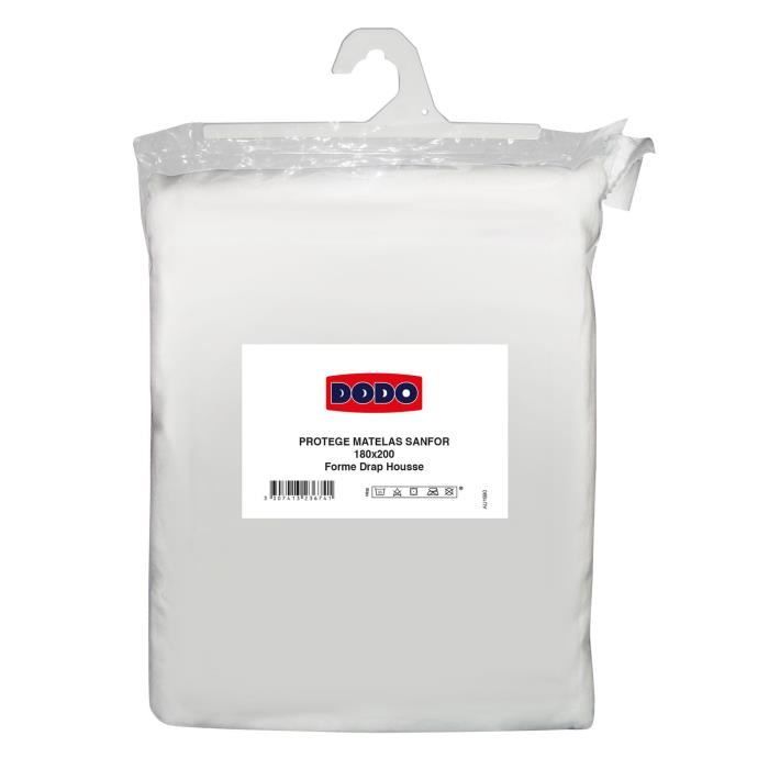 DODO Protège matelas molleton Sanfor - 180x200 cm