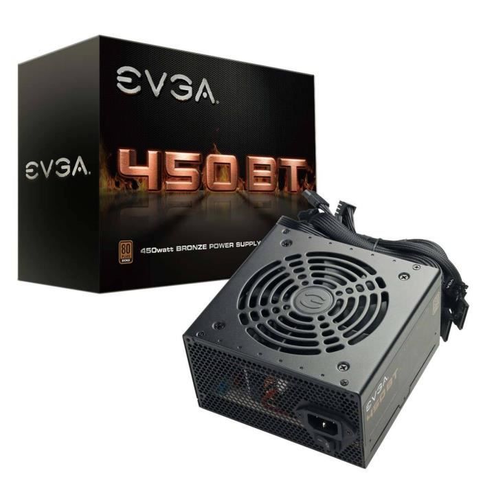 EVGA Alimentation PC - 450W - 80+ Bronze (100-BT-0450-K2)