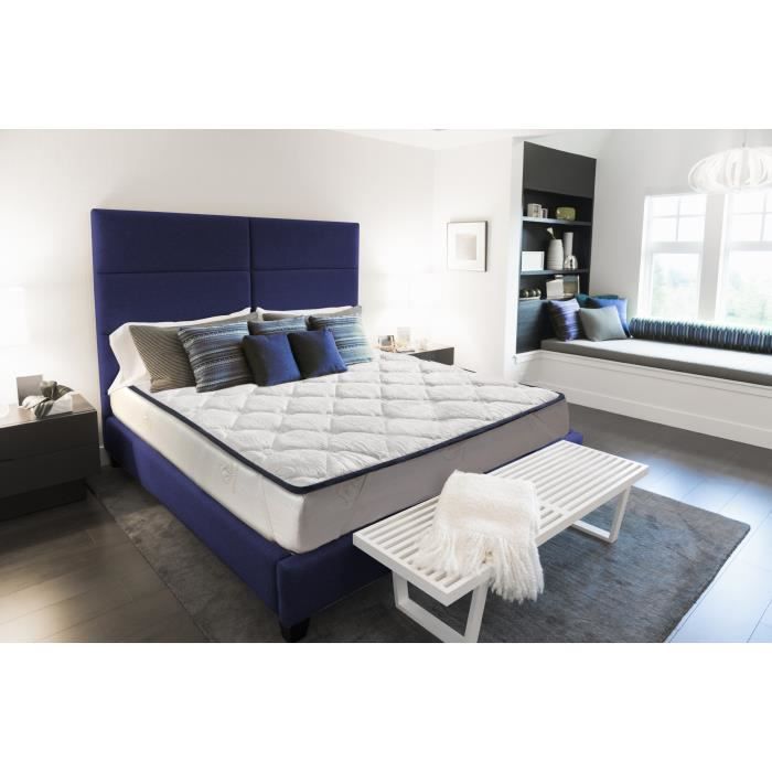 SAMPUR Sur-matelas 180x190-200 cm - Mousse mémoire de forme - 35 kg/m³ - Ferme - EMPREINTE