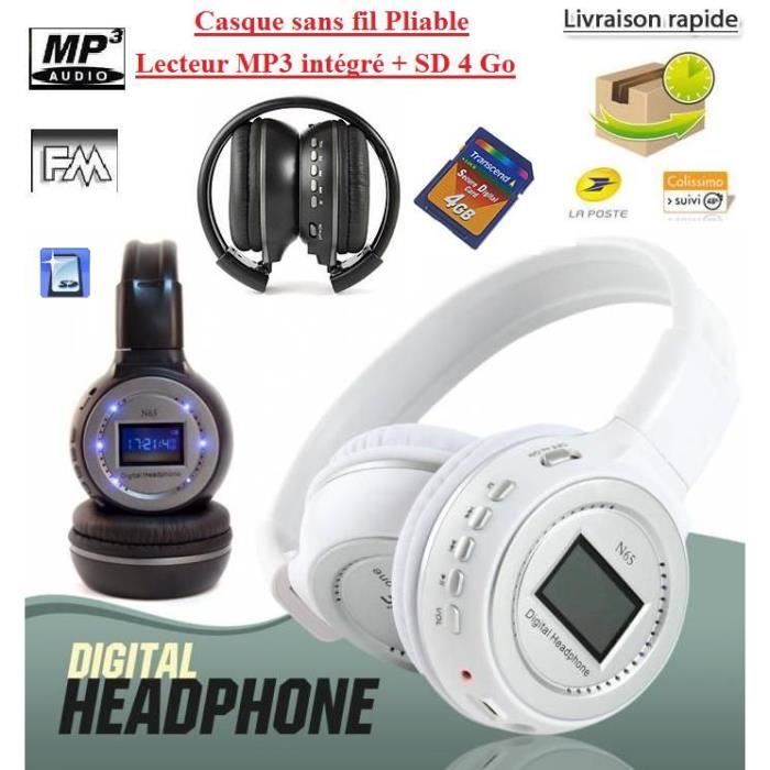Casque Sans Fil Lecteur Mp3 Intégré Sd 4 Go Lecteur Mp3 Avis Et