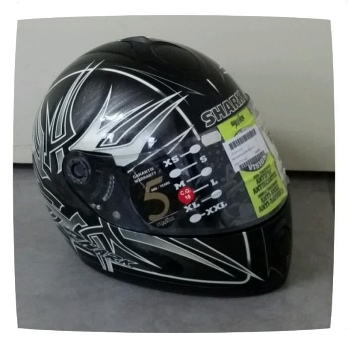 Casque Integral Shark S800 Noir Gris Argent Moto S Achat Vente
