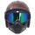 Casque moto marron