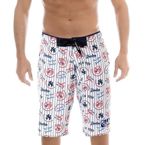 FREEGUN Short De Bain MLB Yankees - Blanc