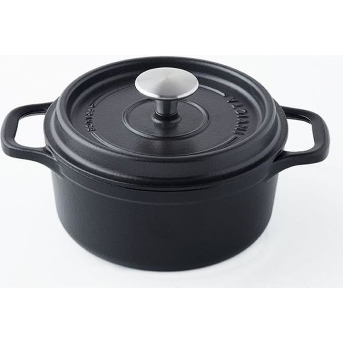 INVICTA Cocotte ronde - Ø 18 cm - Noir - Tous feux dont induction