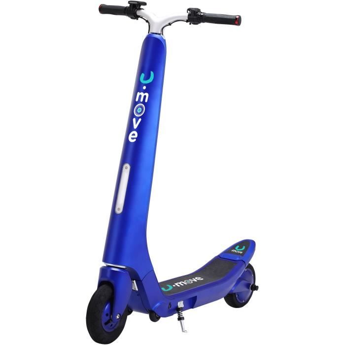 U.MOVE Trottinette Electrique U.RETRO Bleu avec enceintes stéréo Bluetooth intégrées