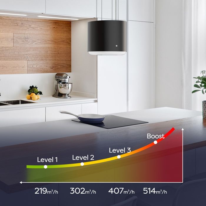  Hotte Aspirante 90cm Cuisine >550m3/h -56db2
