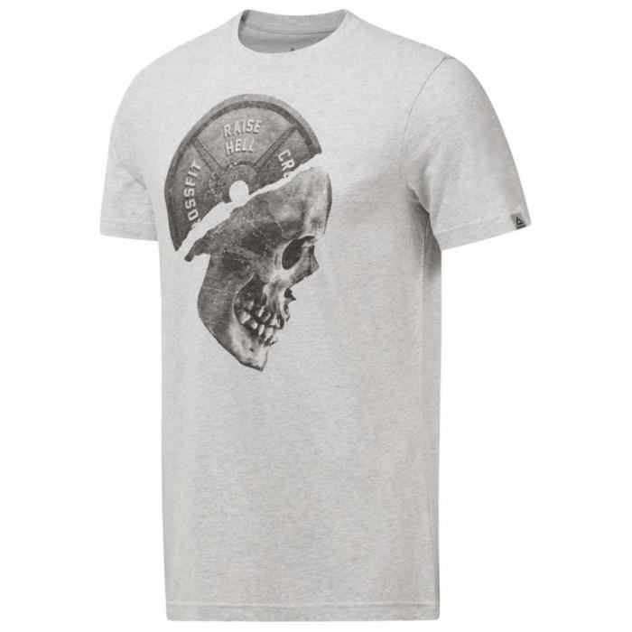 REEBOK T-shirt Plated Skull - Homme - Gris