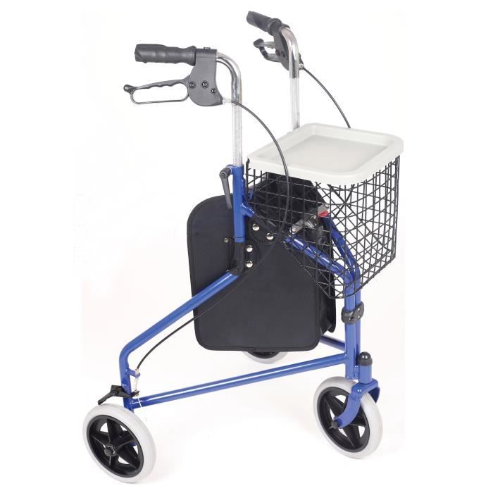 Déambulateur 3 roues AUTONOMIE ET BIEN êTRE TMI 6182 - Pliables avec housse et panier