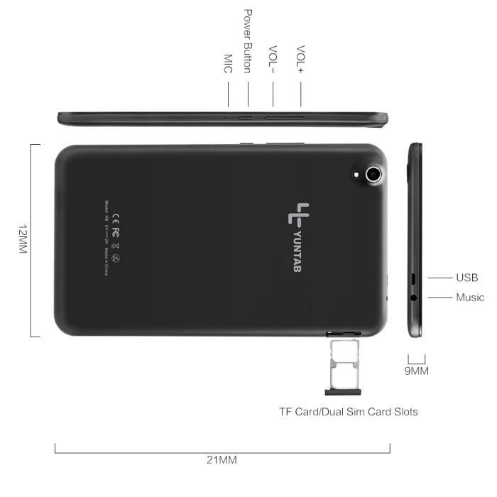 Tablette tactile H8 Tablette 8’’IPS A53 Quad3