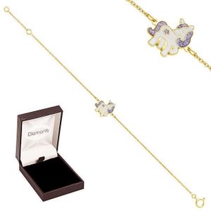 BRACELET , GOURMETTE Bracelet licorne or 750