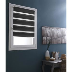 DOMDECO Store jour et nuit sans perçage - Gris anthracite - 112x190 cm DOMDECO Store jour et nuit sans perçage - Gris anthracite - 112x190 cm