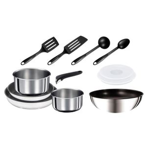 Tefal Ingenio Inox Induction Achat Vente Pas Cher Batterie De Cuisine Tefal Yy3108fa Ingenio Inox 12