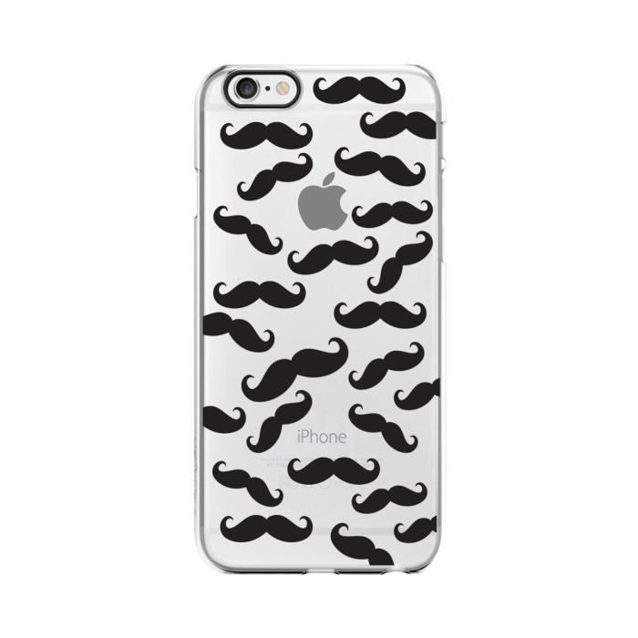 FLAVR Coque iPlate Moustaches - Iphone 6 / 6s - Noir