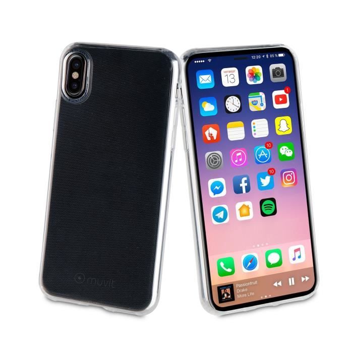 MUVIT Coque pour smartphonr crystal soft - Apple Iphone X