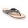 Tongs compensées noires avec strass-36